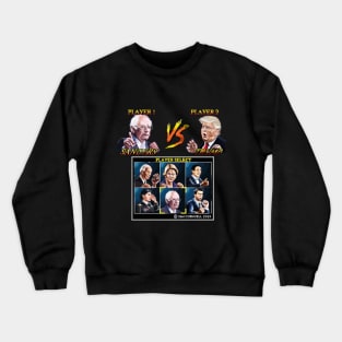 Election 2020 Street Fighter - Bernie Sanders VS Trump Crewneck Sweatshirt